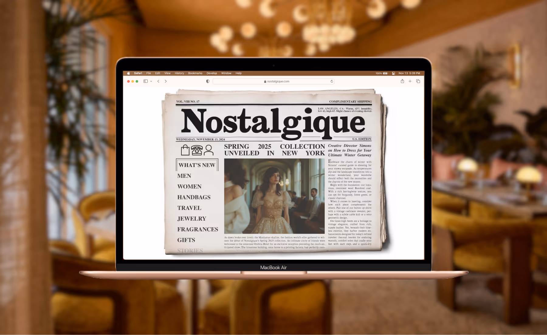 Vintage Aesthetic Website Design